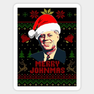 John F Kennedy Merry Johnmas Sticker